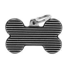 Bronx XL Shutter Bone ID Tag in Antique Silver
