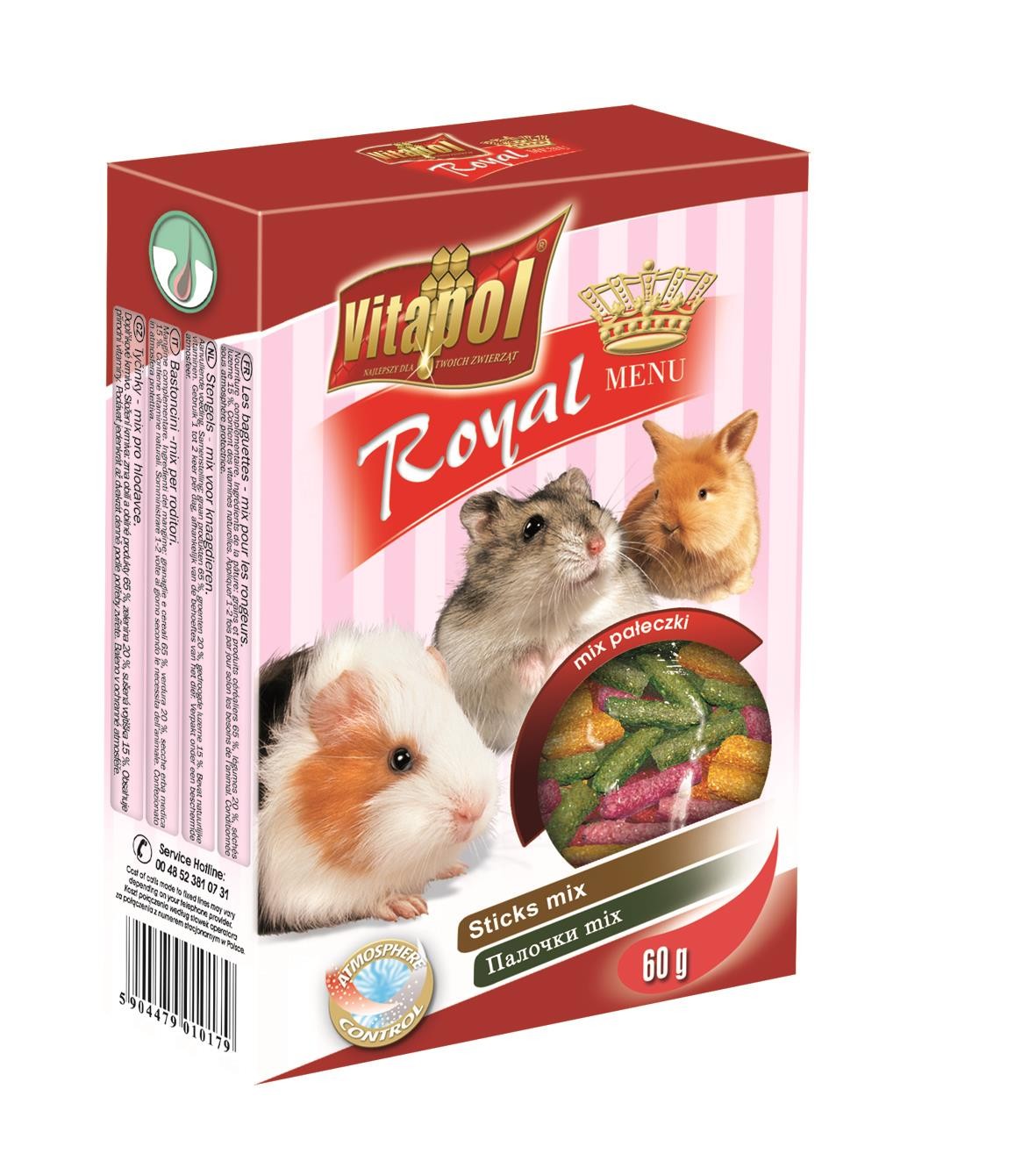 Przysmak Royal Menu paluszki mix dla gryzoni i królika 40 g