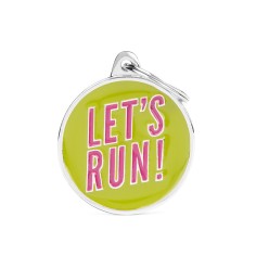 Charms Big "Let's Run!" ID Tag