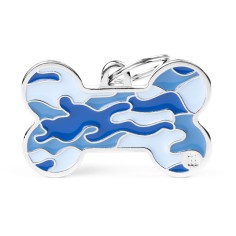 Style Camouflage XL Blue Bone ID Tag