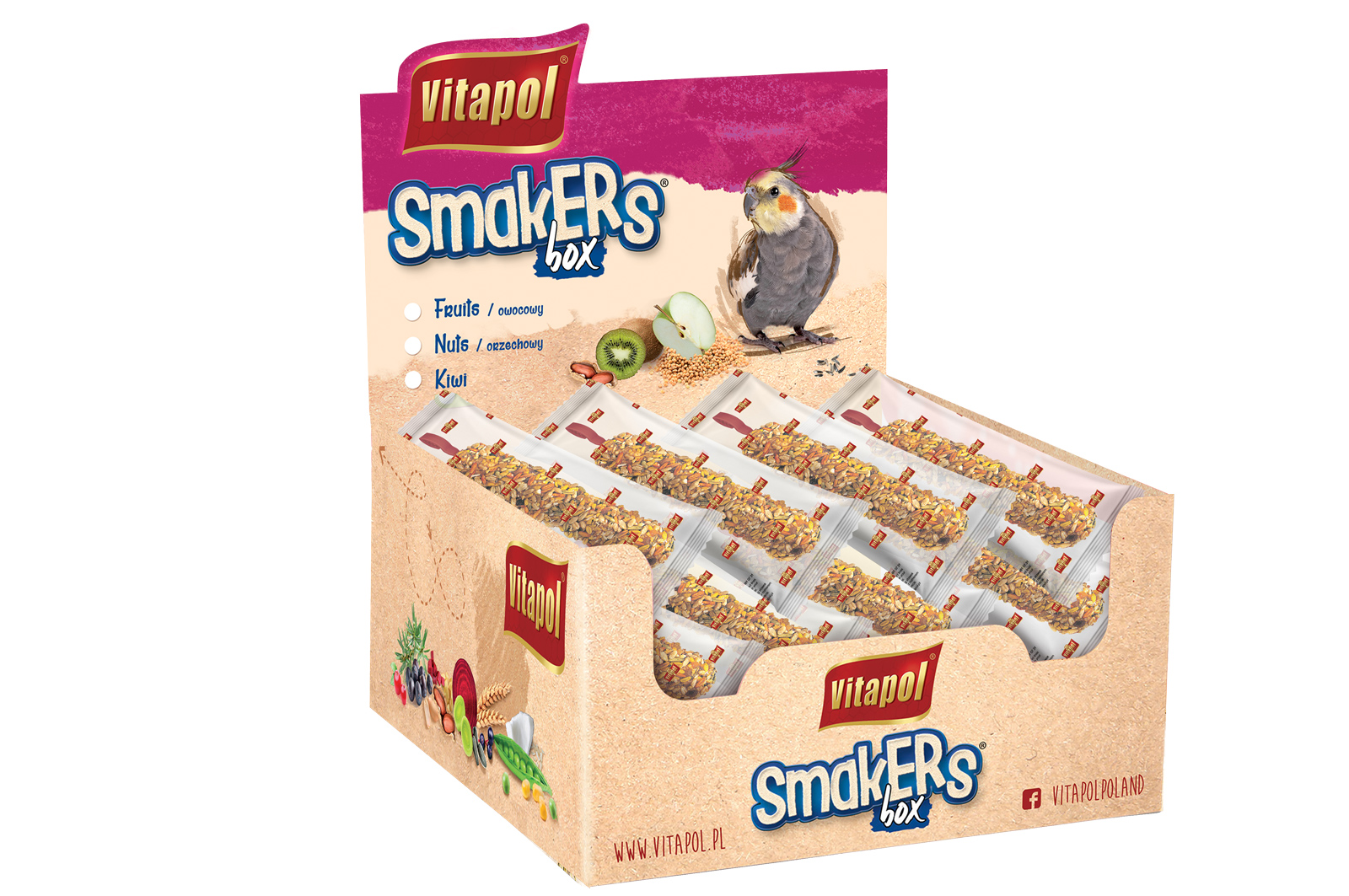 Smakers box orzechowy dla nimfy 12szt/box