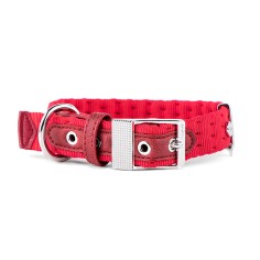 MyFamily Milano Collar en Premier Quality Italian Red Nylon para Perro
