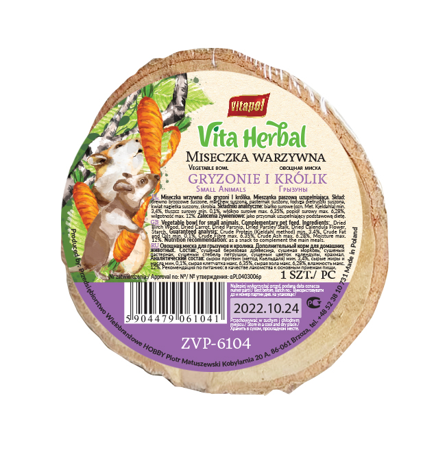 Vita Herbal miseczka warzywna dla gryzoni i królika