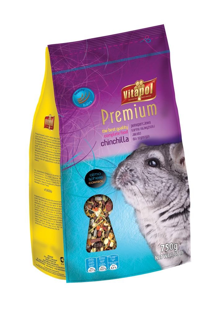 Premium karma pełnoporcjowa dla szynszyli 750 g