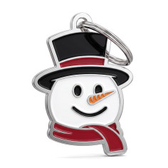 Christmas Snowman ID Tag