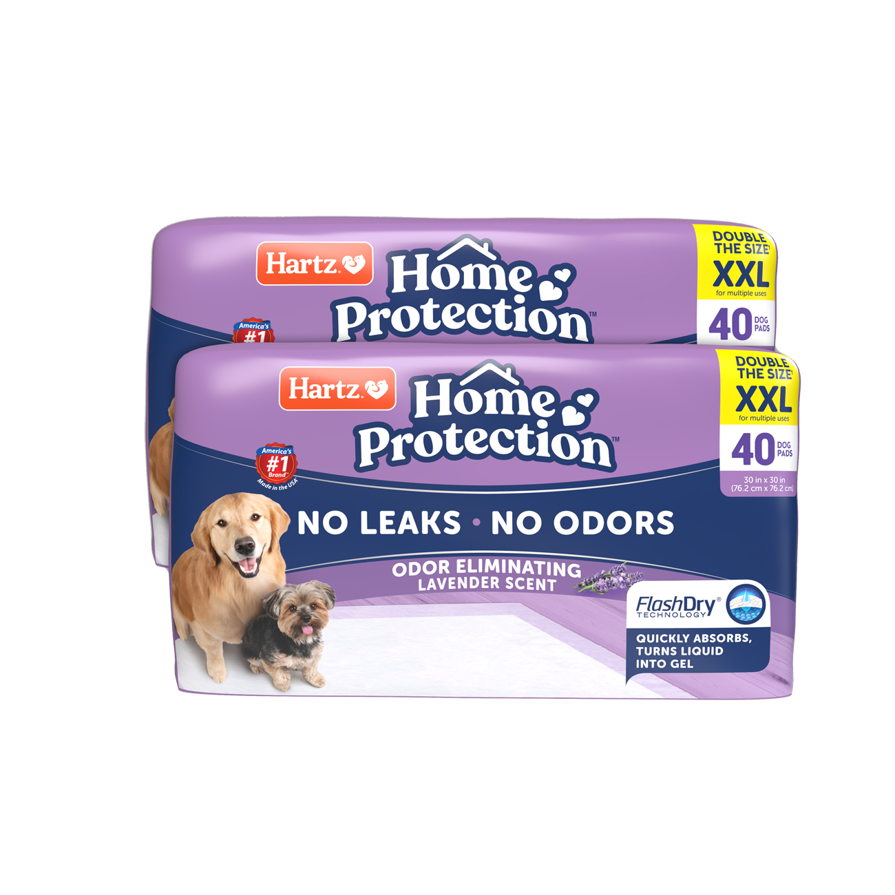 Hartz® Home Protection® XXL Odor Eliminating Dog Pads 80 Count - Lavender Scent