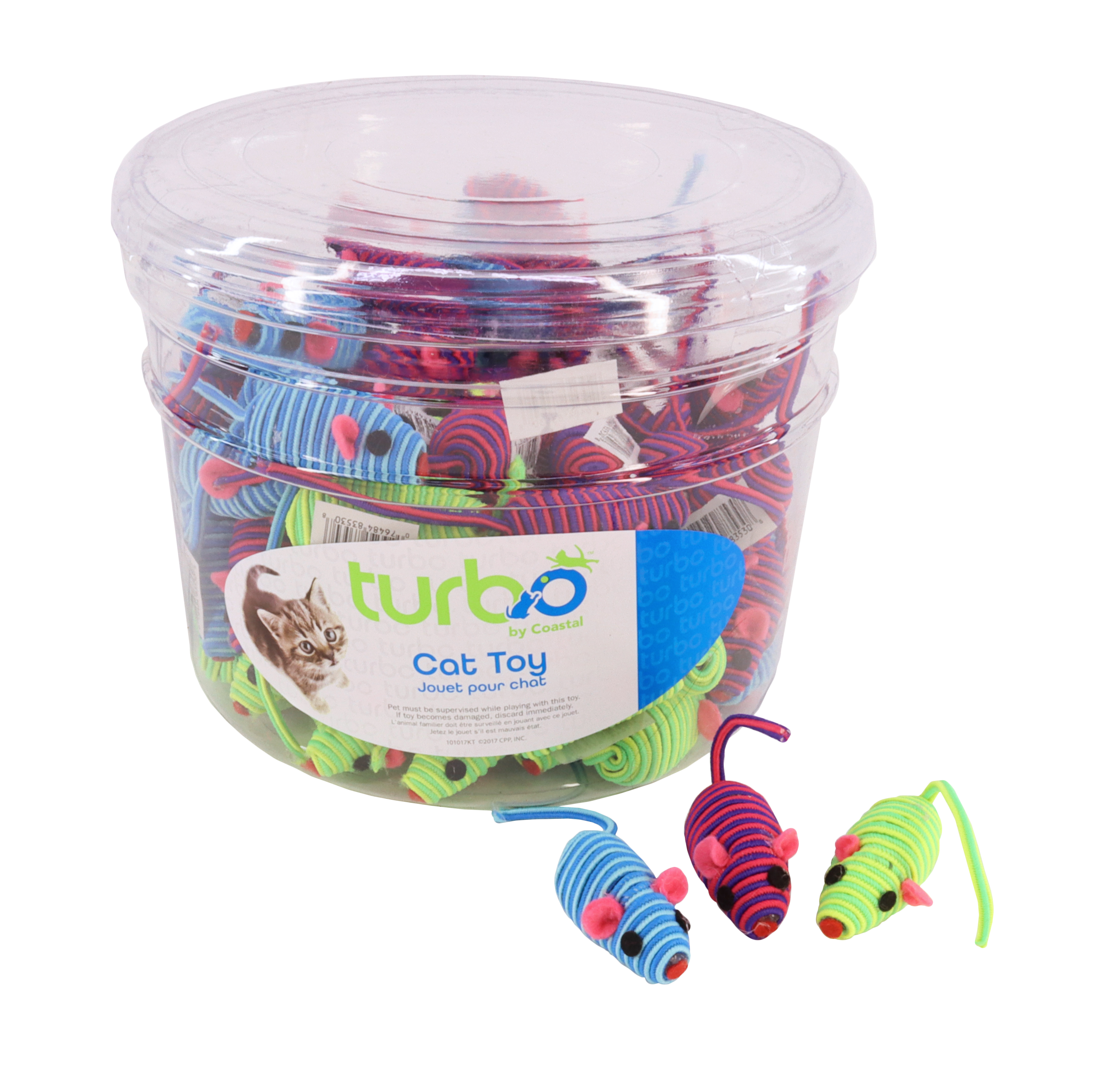 Turbo String Mice Bulk Cat Toy Bin