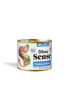 Dibaq Sense Salmón y Pavo Cachorros 190 gr