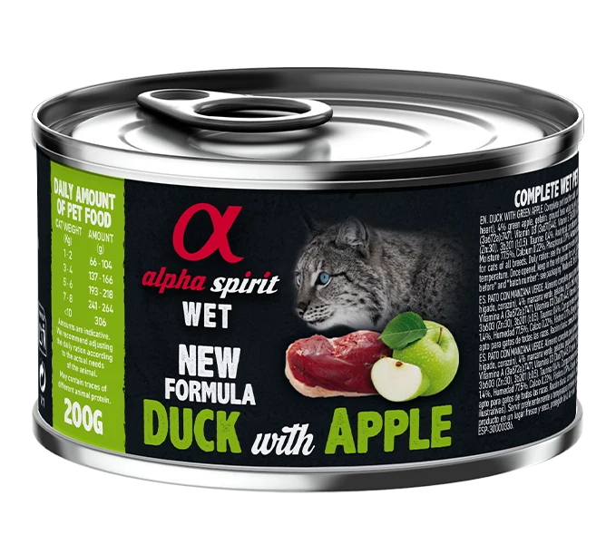 Paté de Pato con Manzana Verde para Gatos