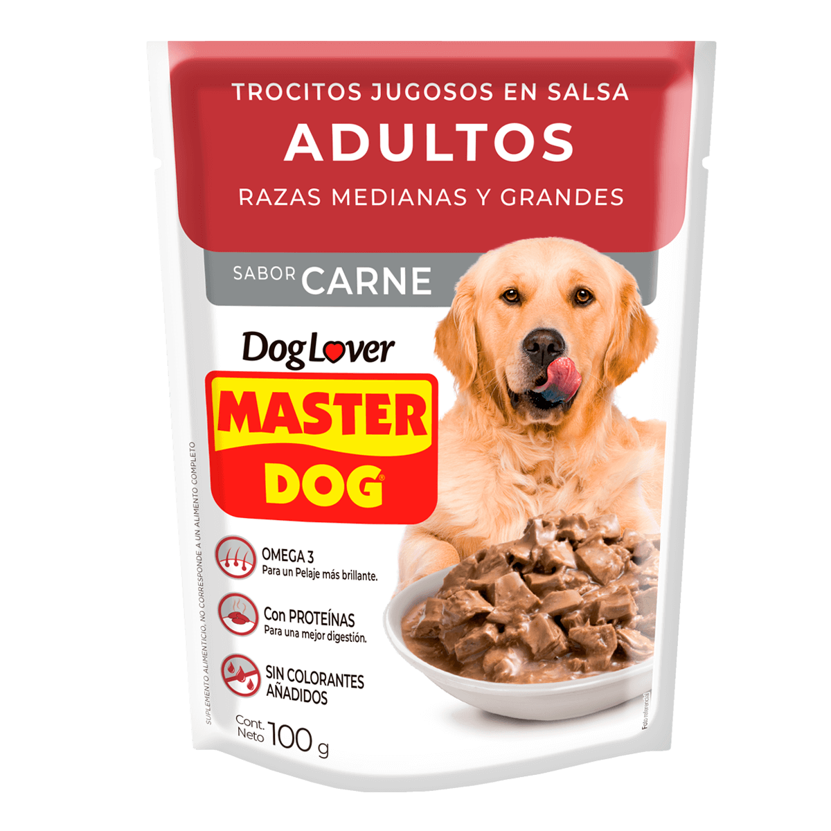 Nuevos trocitos jugosos adultos sabor carne razas medianas y grandes