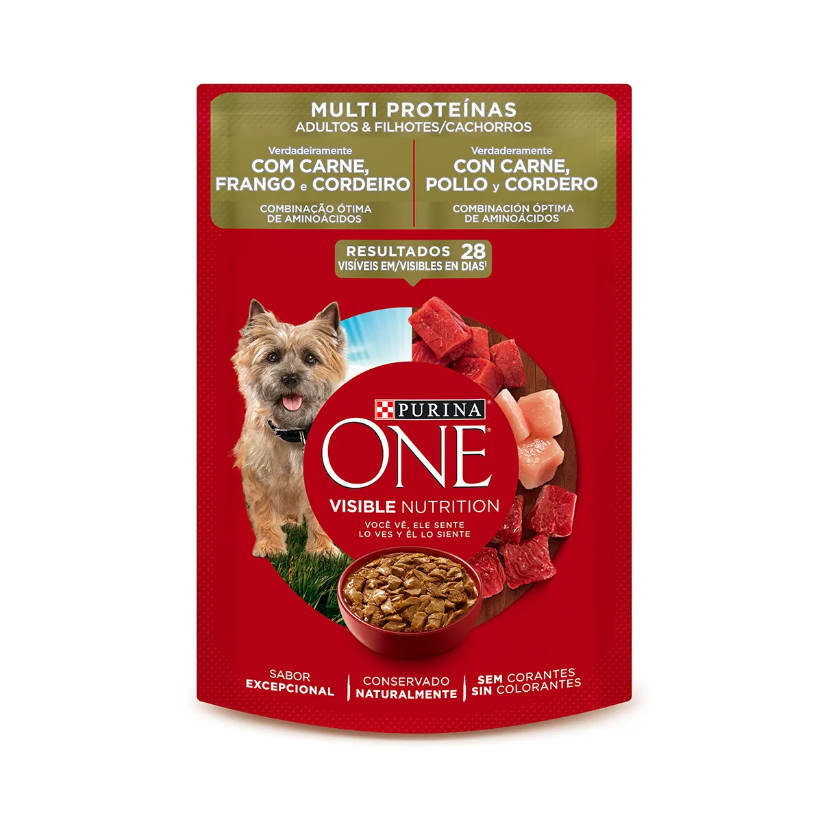 Multi proteínas para perro con carne, pollo y cordero