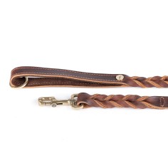 Brown Ascot Leash in Leather