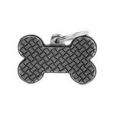 Bronx Big Platform Bone ID Tag in Antique Silver