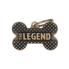 Bronx "The Legend" Big Bone ID Tag in English Brass