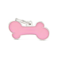 Classic Big Pink Bone ID Tag