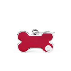 Basic Handmade Small Red Bone ID Tag