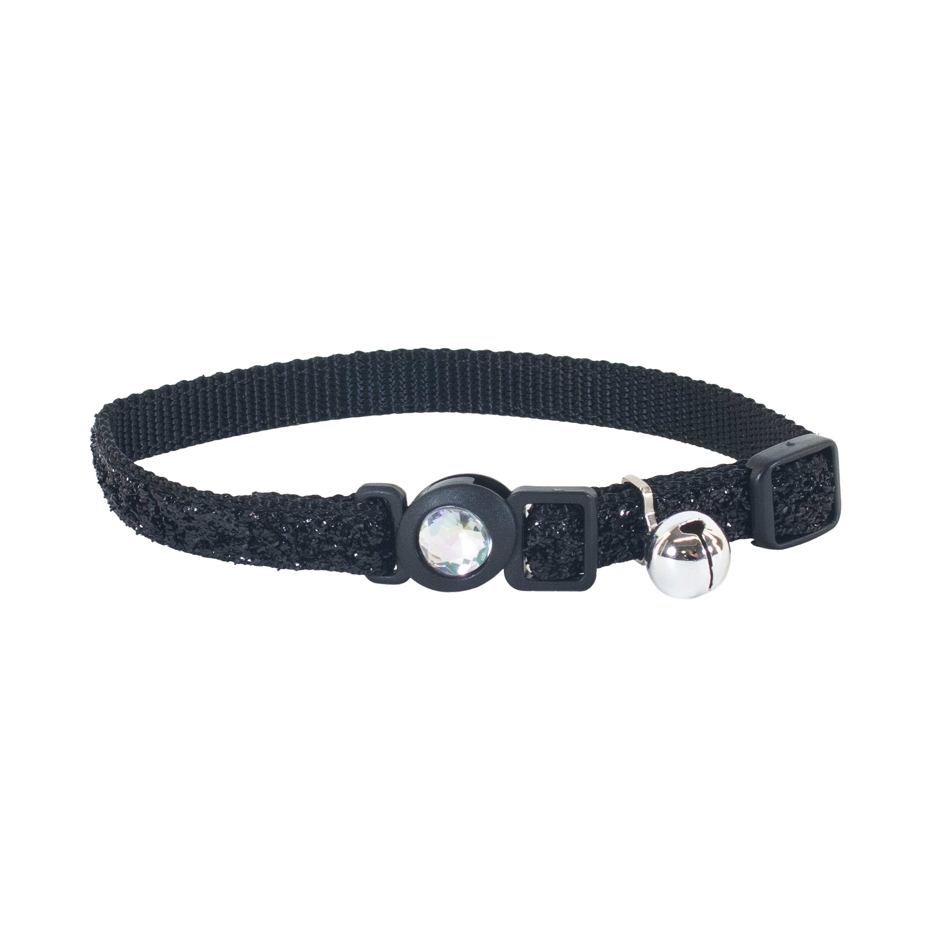 Safe Cat Jeweled Buckle Adjustable Breakaway Cat Collar with Glitter Overlay