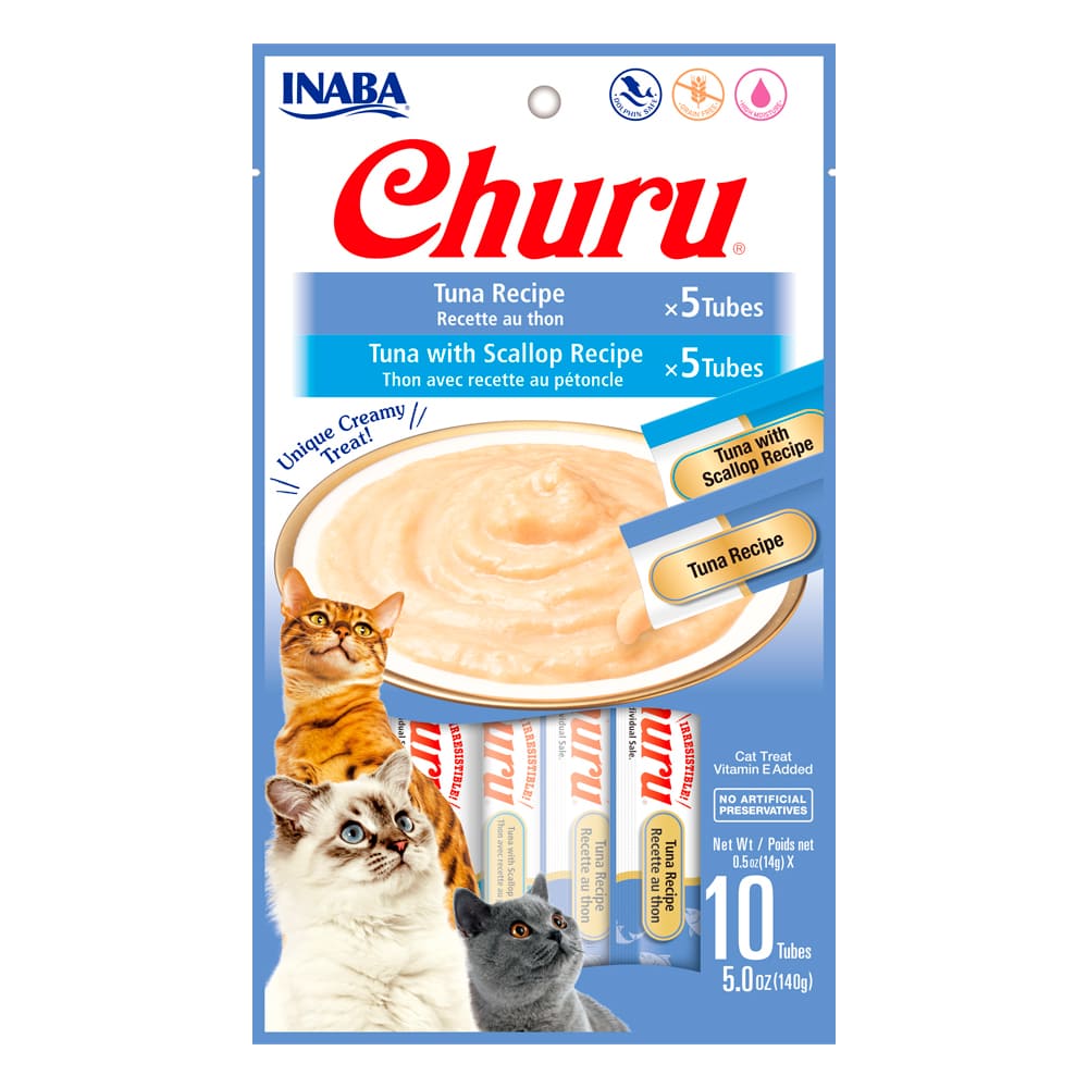Churu Receta de atún y Churu Receta de atún con ostión (10 tubos)