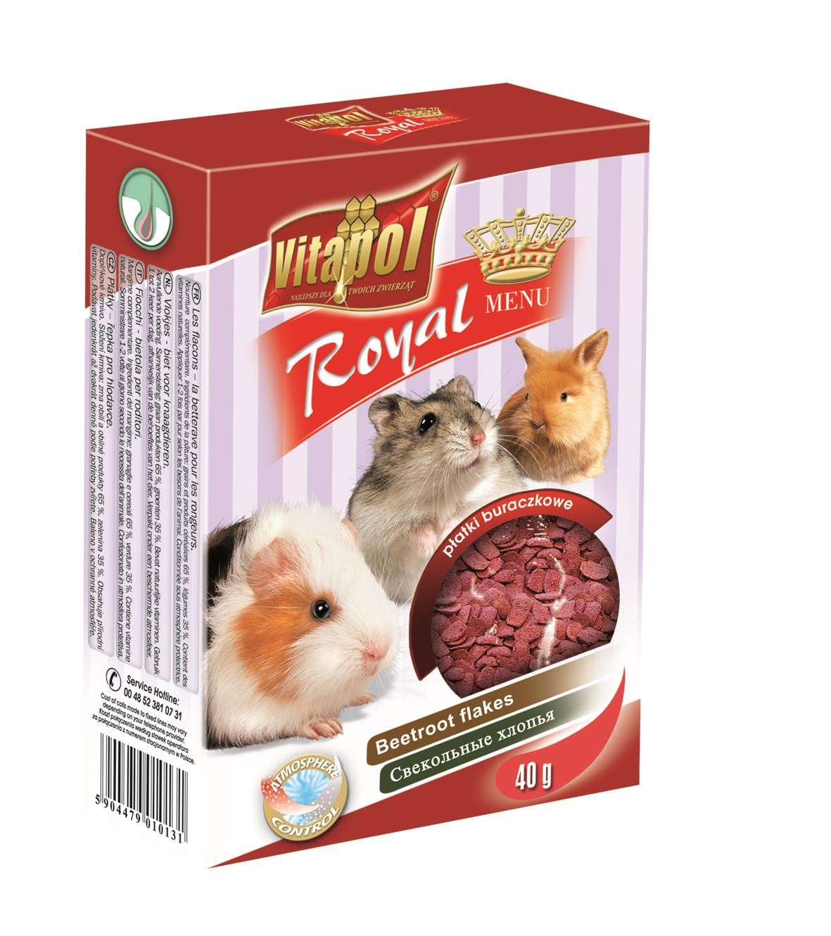 Przysmak Royal Menu płatki buraczane dla gryzoni i królika 40 g