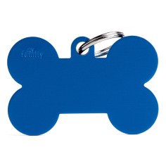 Basic XL Aluminum Blue Bone ID Tag