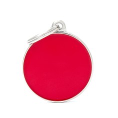 Basic Handmade Big Red Circle ID Tag