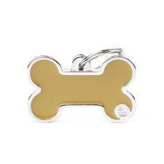 Basic Handmade Big Cappuccino Bone ID Tag