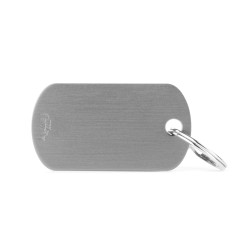 Basic Small Grey Military ID Tag in Aluminum