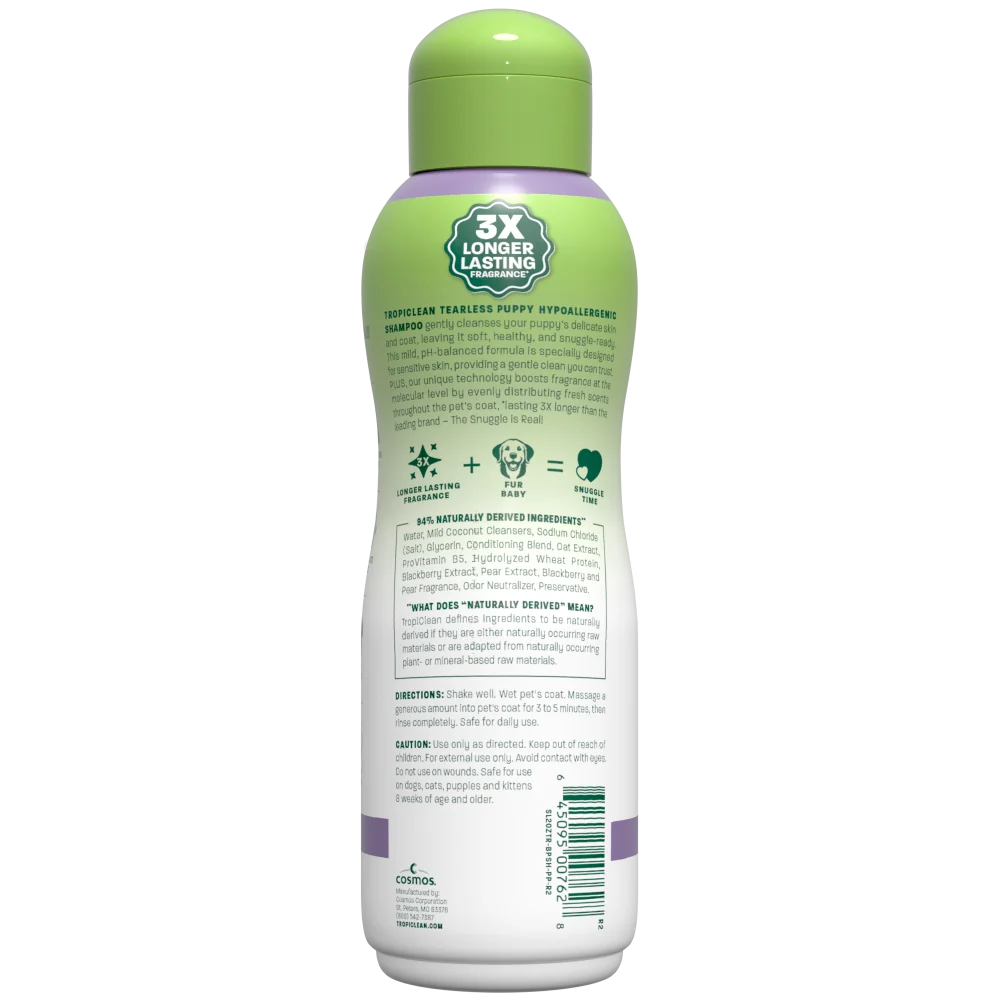 TropiClean Blackberry + Pear Tearless Puppy Shampoo, 20oz