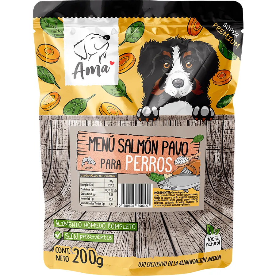 Perro Sachet Salmon Pavo