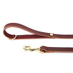 Red Ginevra Correa en Leather con Gold Finishes