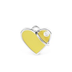 Basic Handmade Small Yellow Heart ID Tag