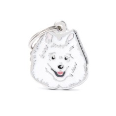 Friends White Spitz ID Tag