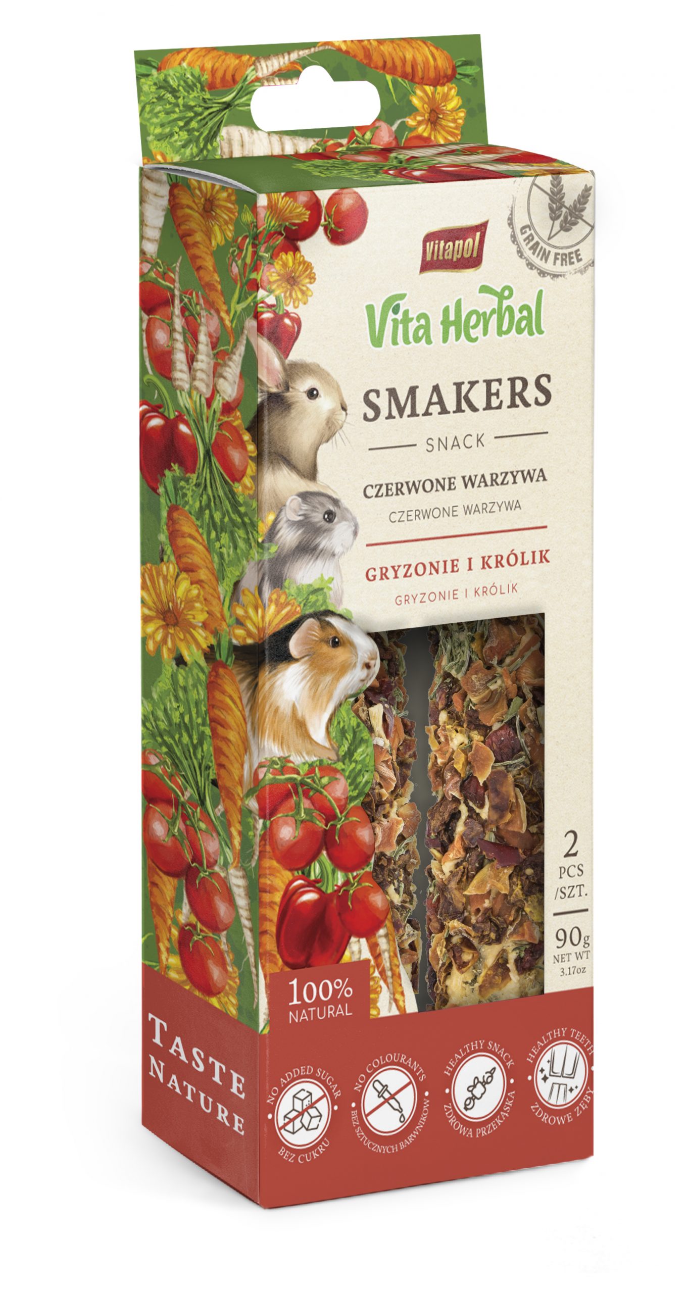 Vita Herbal Smakers czerwone warzywa dla gryzoni i królika