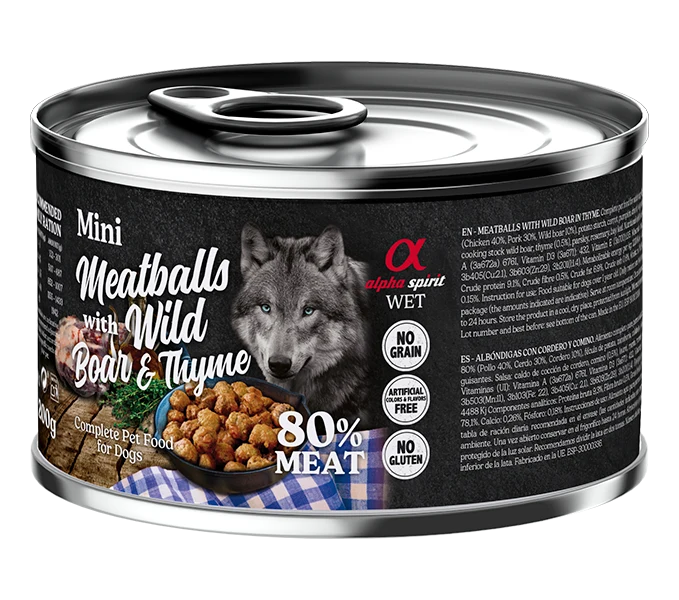 Albóndigas de Jabalí y Tomillo para Perros 200g