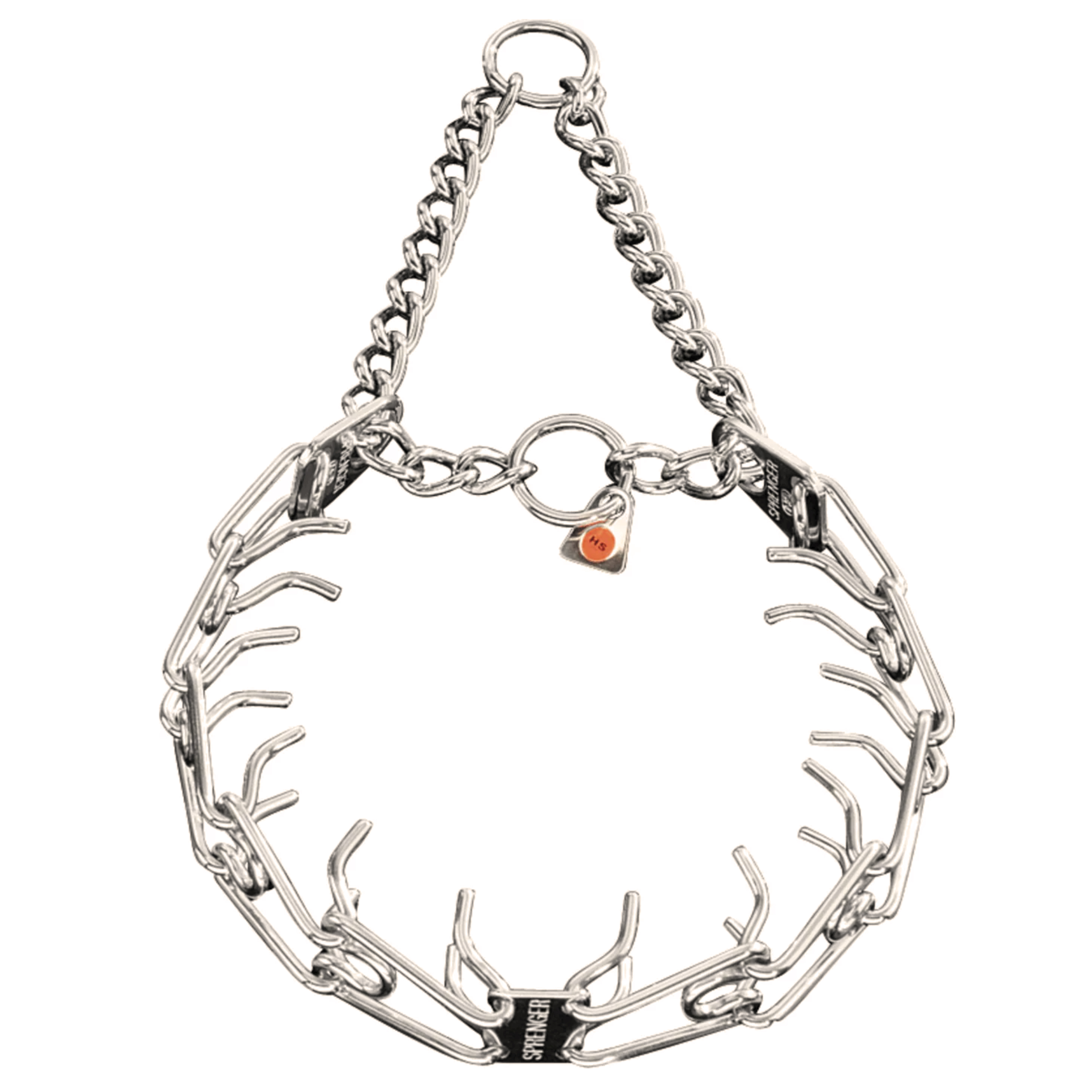 Herm. Sprenger ULTRA-PLUS Stainless Steel Dog Training Collar with Center Plate and Assembly Chain and 2 Rings