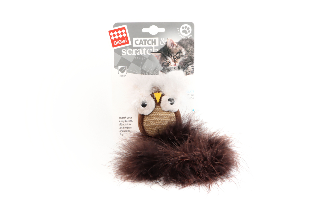 GiGwi Catch ‘N’ Scratch Eco Owl