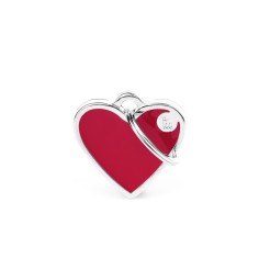 Basic Handmade Small Red Heart ID Tag