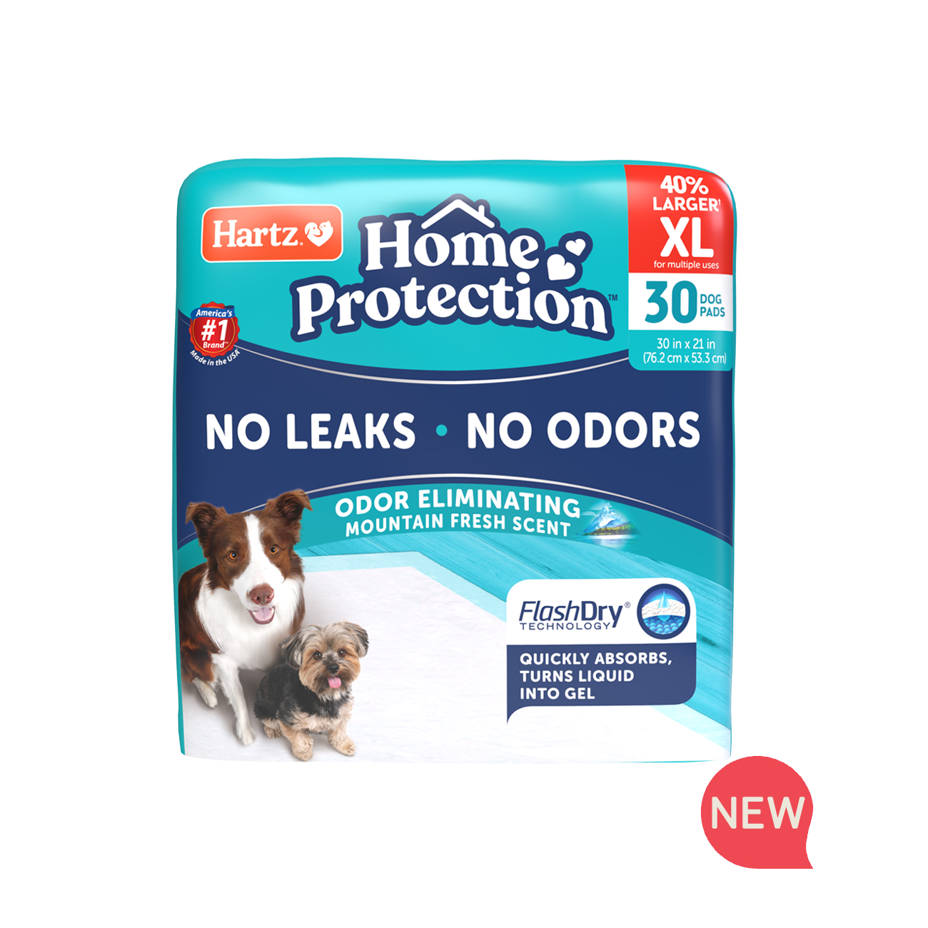 Hartz® Home Protection® Odor Eliminating XL Dog Pads 30 count - Mountain Fresh Scent
