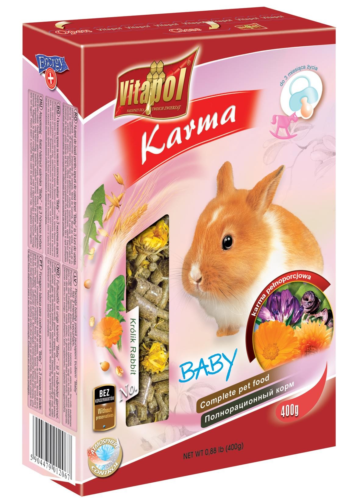 Karmeo Premium Baby karma pełnoporcjowa dla królika 400 g