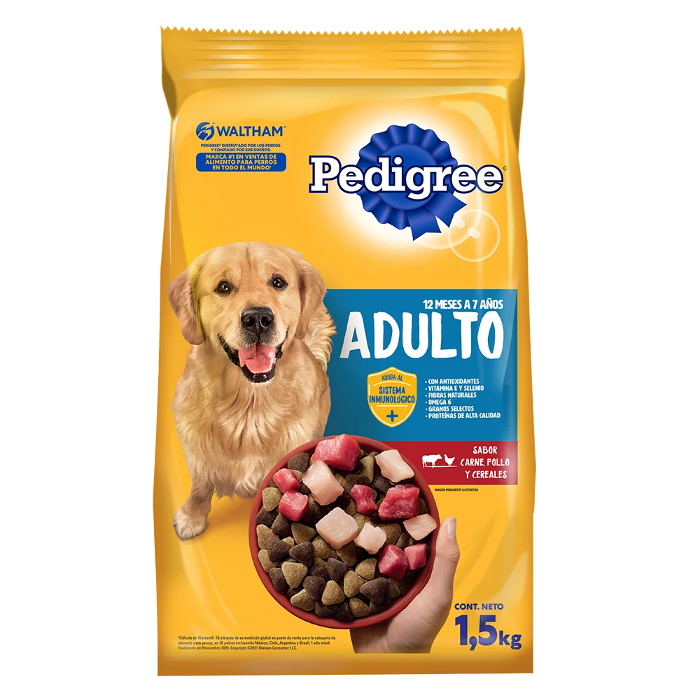 PEDIGREE® Croquetas Adulto Sabor Carne, Pollo Y Cereales