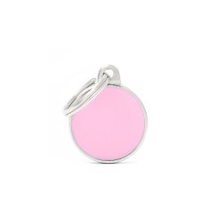 Basic Handmade Small Pink Circle ID Tag