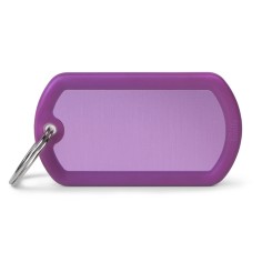 Hushtag Big Aluminum Purple Military ID Tag con Rubber