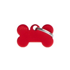 Basic Small Aluminum Red Bone ID Tag