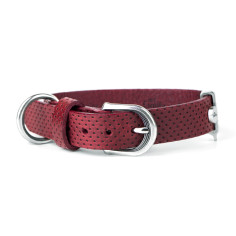 Red Monza Collar in Genuine Leather