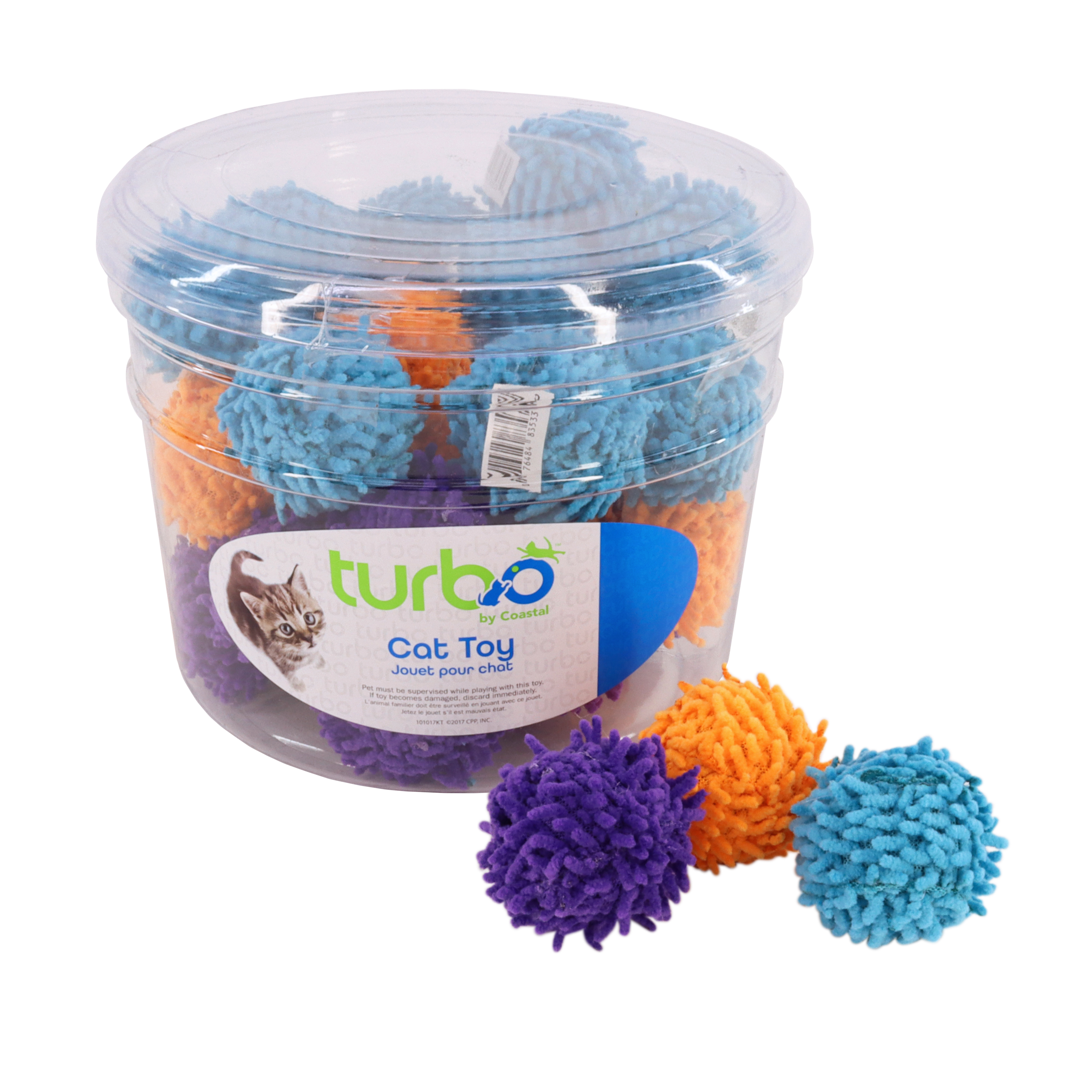 Turbo Mop Balls Bulk Cat Toy Bin