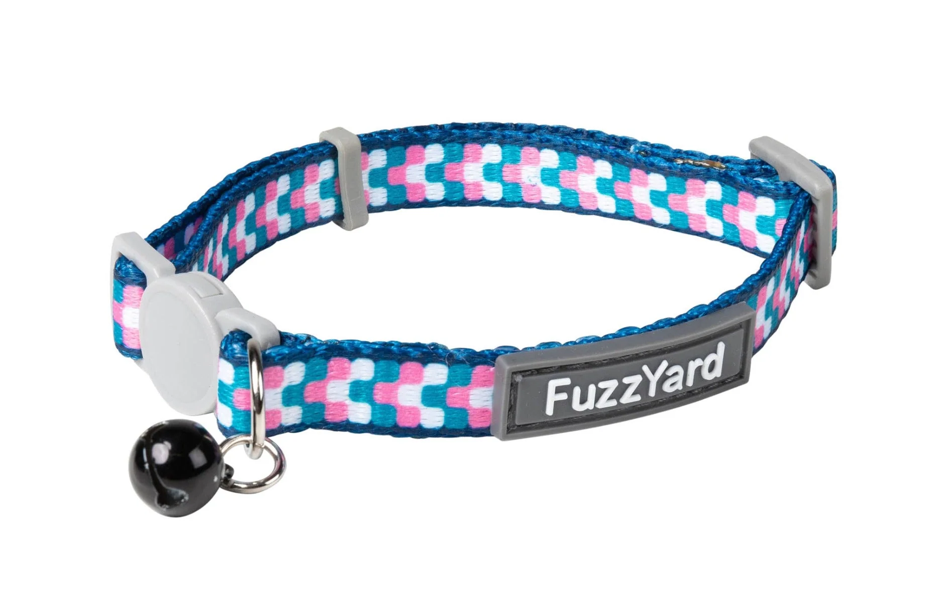 Cat Collar - Groovelock - Teal/Pink