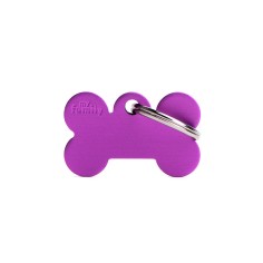 Basic Small Aluminum Purple Bone ID Tag