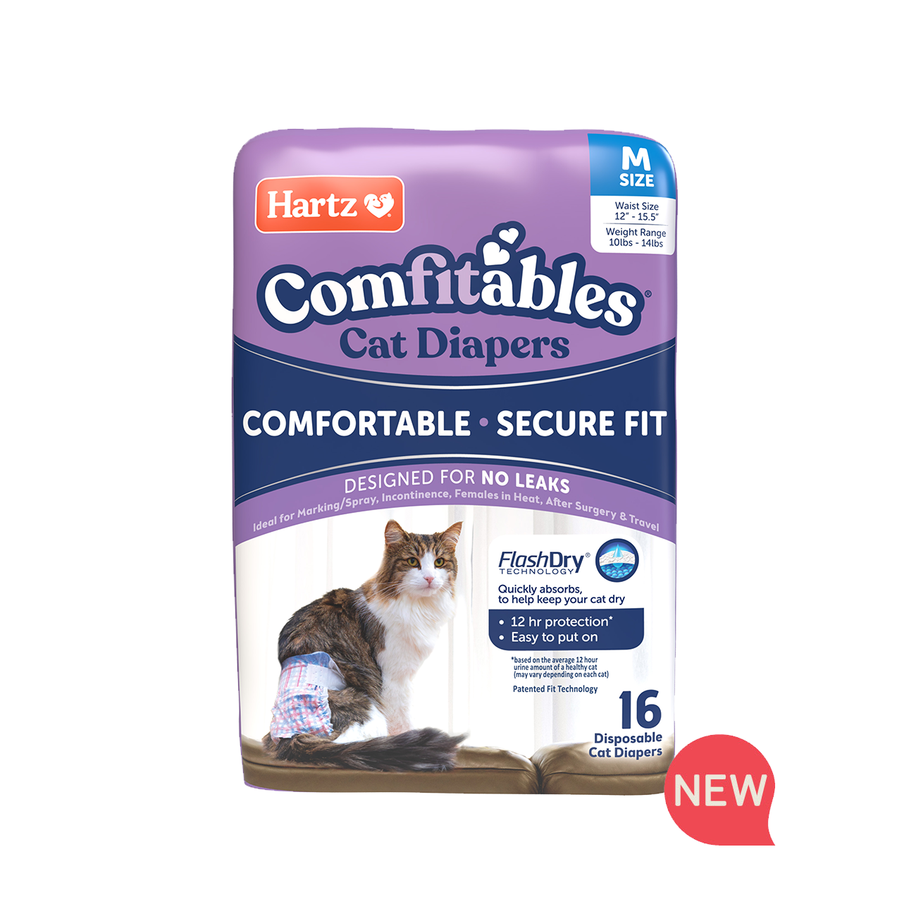 Hartz® Comfitables® Cat Diapers, Size M, 10-14 lbs.