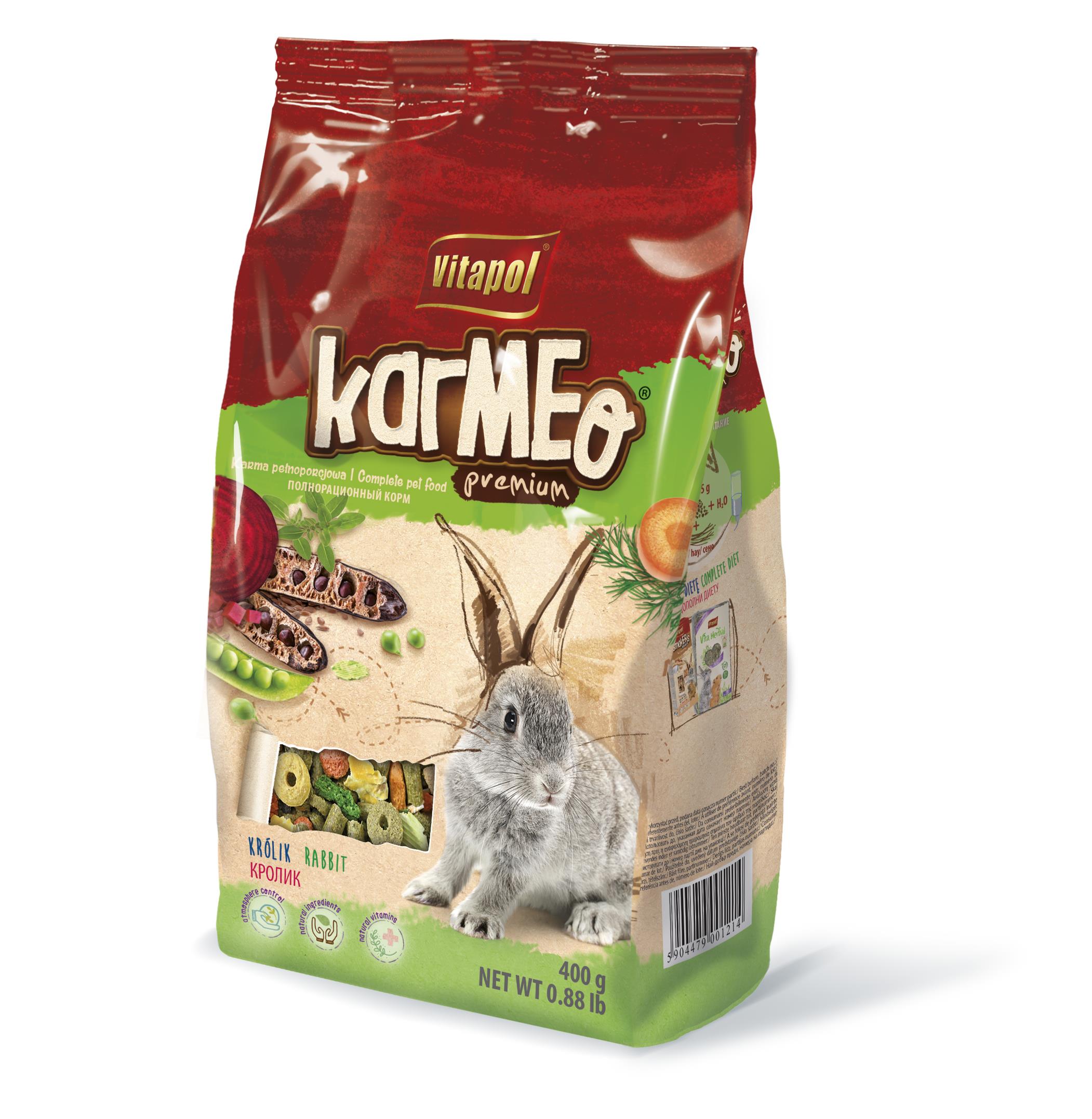 Karmeo Premium karma pełnoporcjowa dla królika 400 g