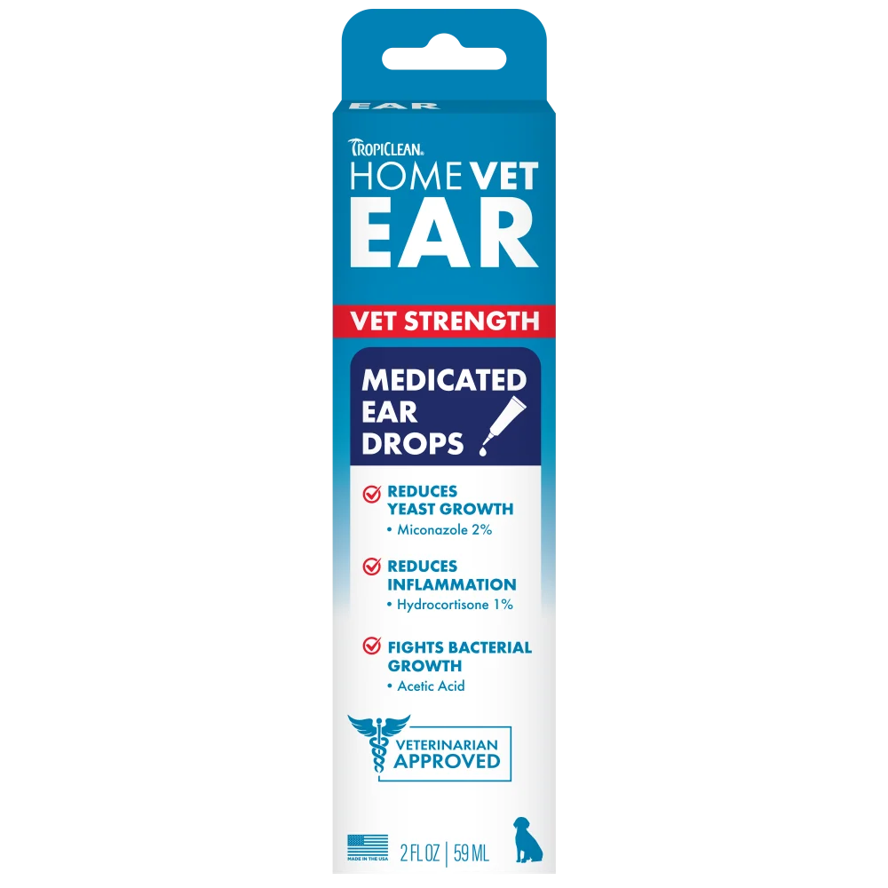 TropiClean HomeVet Medicated Dog Ear Drops